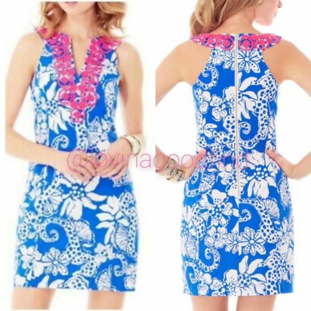 LILLY PULITZER Augusta Sleeveless Shift Dress EUC sz 2